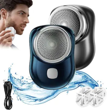 Electric Portable Shaver Mini Razor USB Rechargeable Beard Trimming Electric Shaver Cordless Razor Facial Grooming Kit For Men